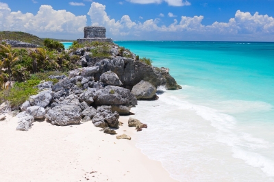 Riviera Maya Ruinen in Tulum (BlueOrange Studio / stock.adobe.com)  lizenziertes Stockfoto 
License Information available under 'Proof of Image Sources'